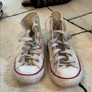 Converse Kids White and Red High-Top Sneakers